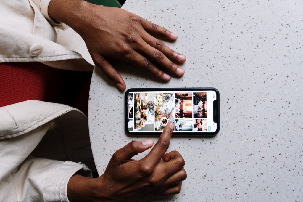 person using a smartphone