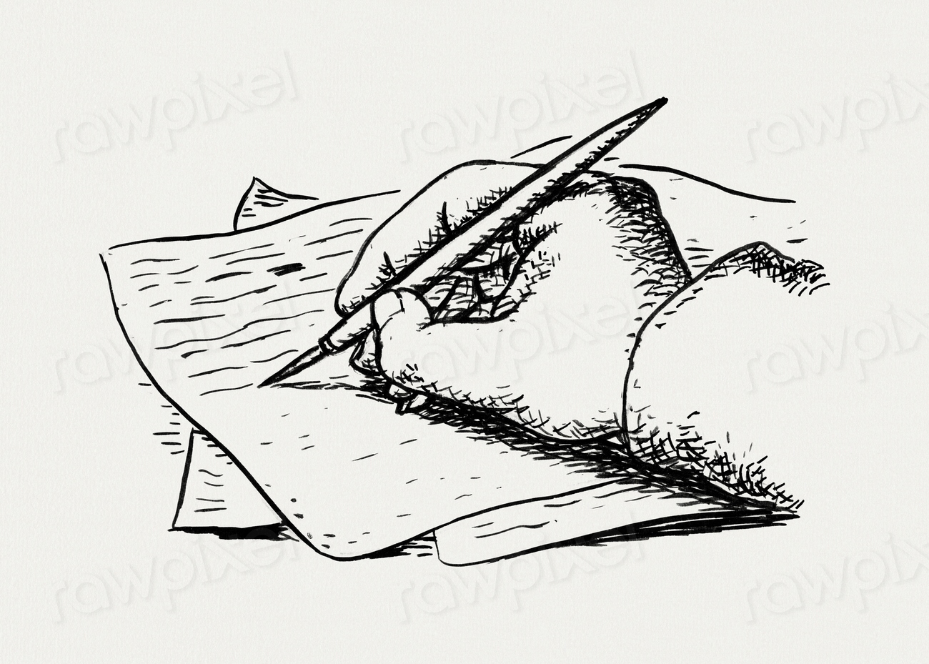 Scrivere per il web Writing hand (ca. 1891–1941) drawing